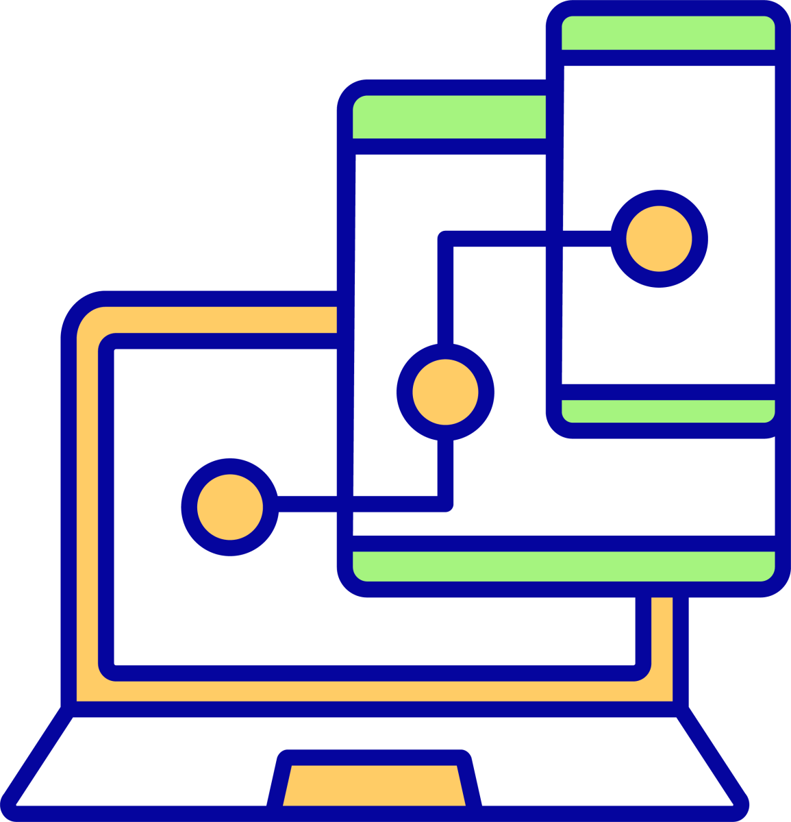 Messaging Software Color Icons Bundle
