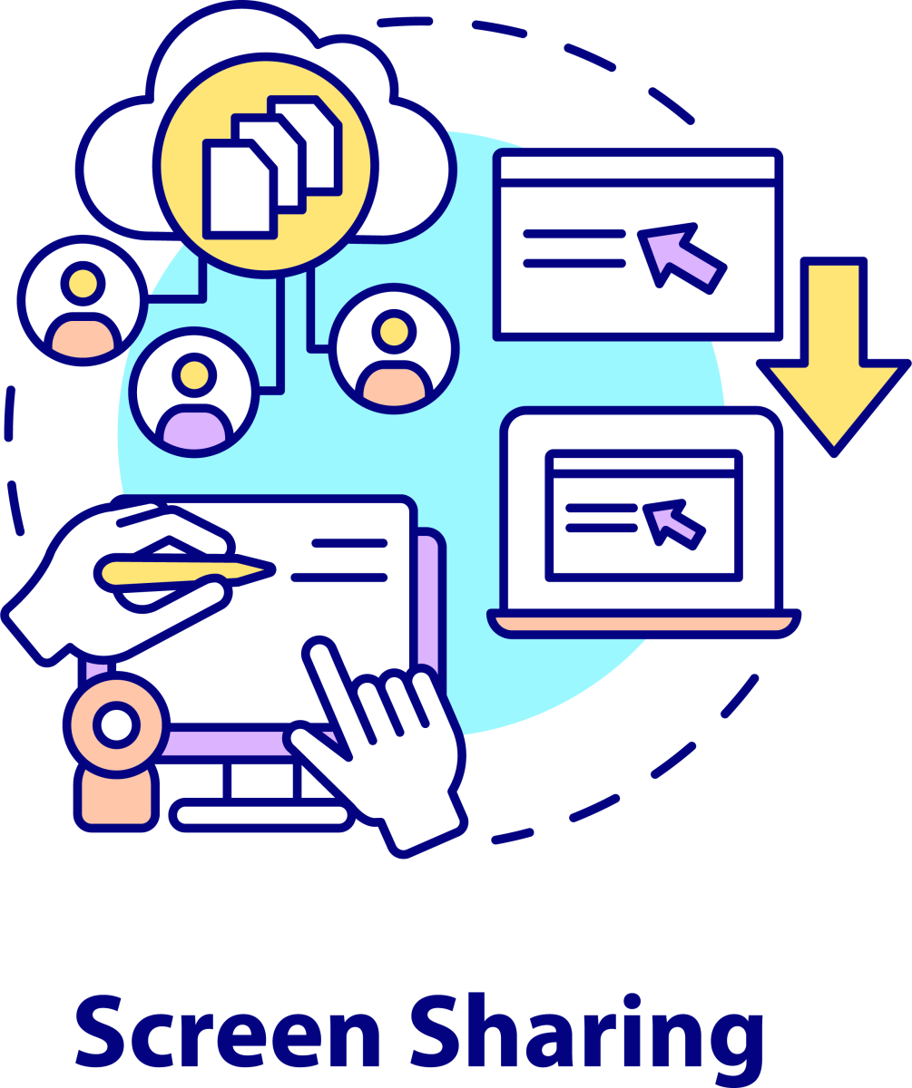 Messaging software concept icons bundle