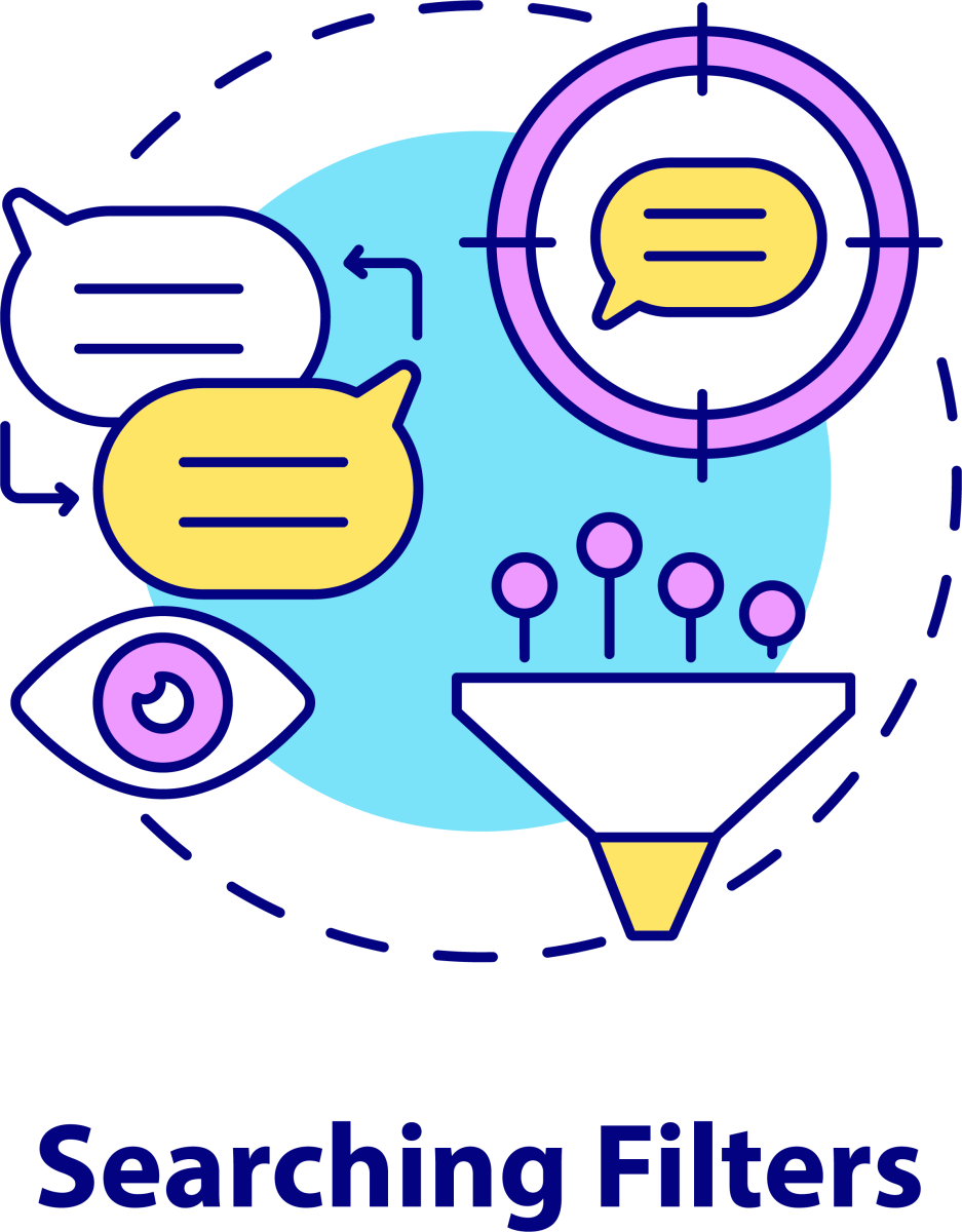 Messaging software concept icons bundle