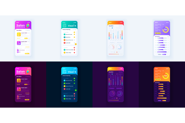 Mobile App Page Design Layout Bundle