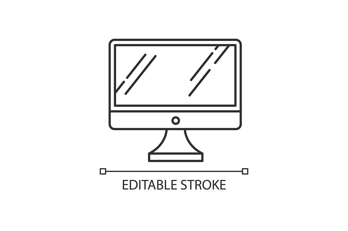 Mobile devices pixel perfect linear icons set