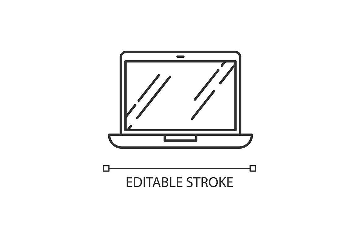Mobile devices pixel perfect linear icons set