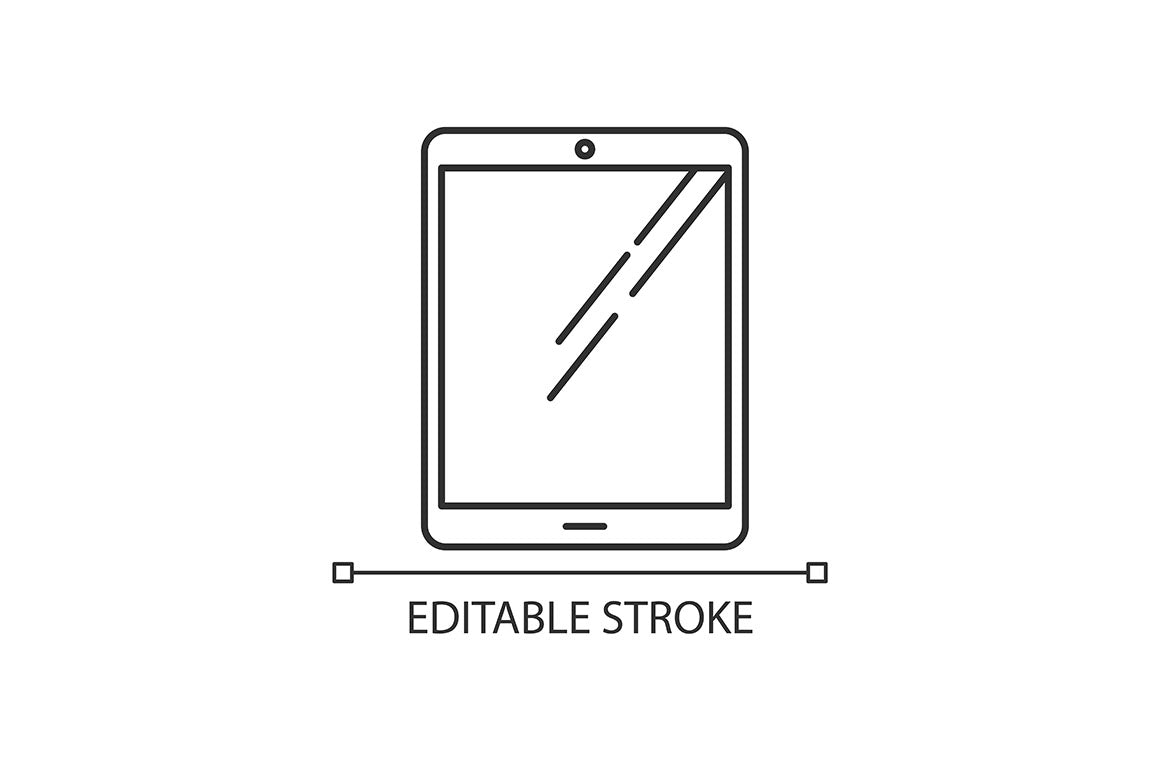 Mobile devices pixel perfect linear icons set