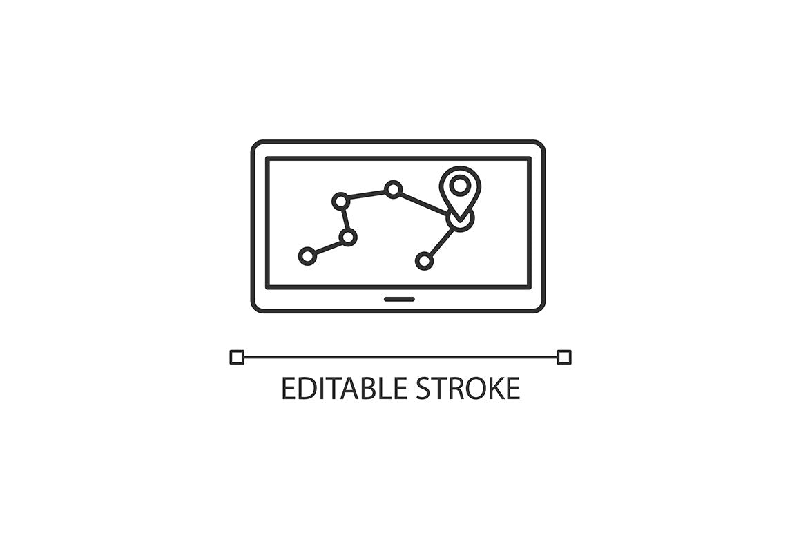 Mobile devices pixel perfect linear icons set