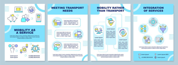 Mobility as service brochure template set