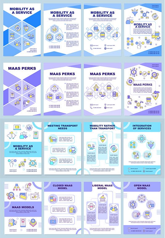 Mobility as service brochure template set