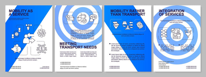 Mobility as service brochure template set