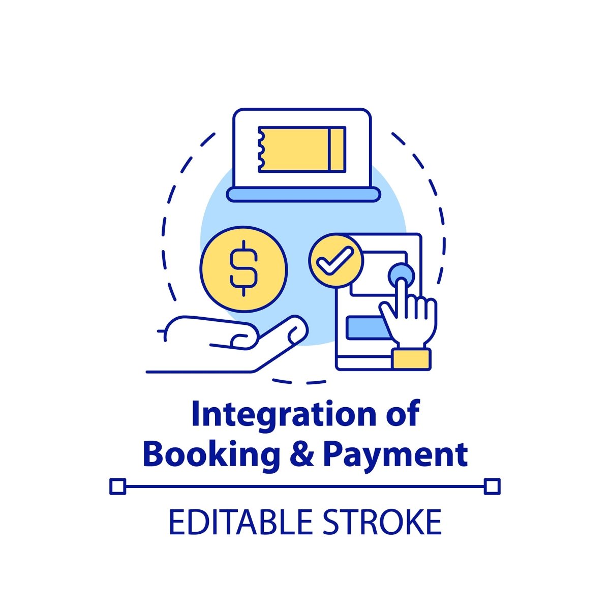 Mobility as service concept icons bundle