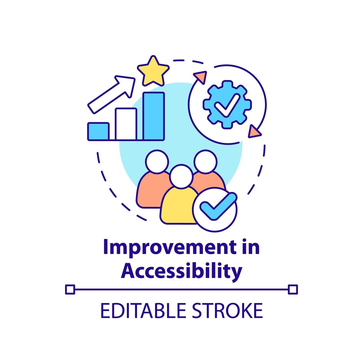 Mobility as service concept icons bundle