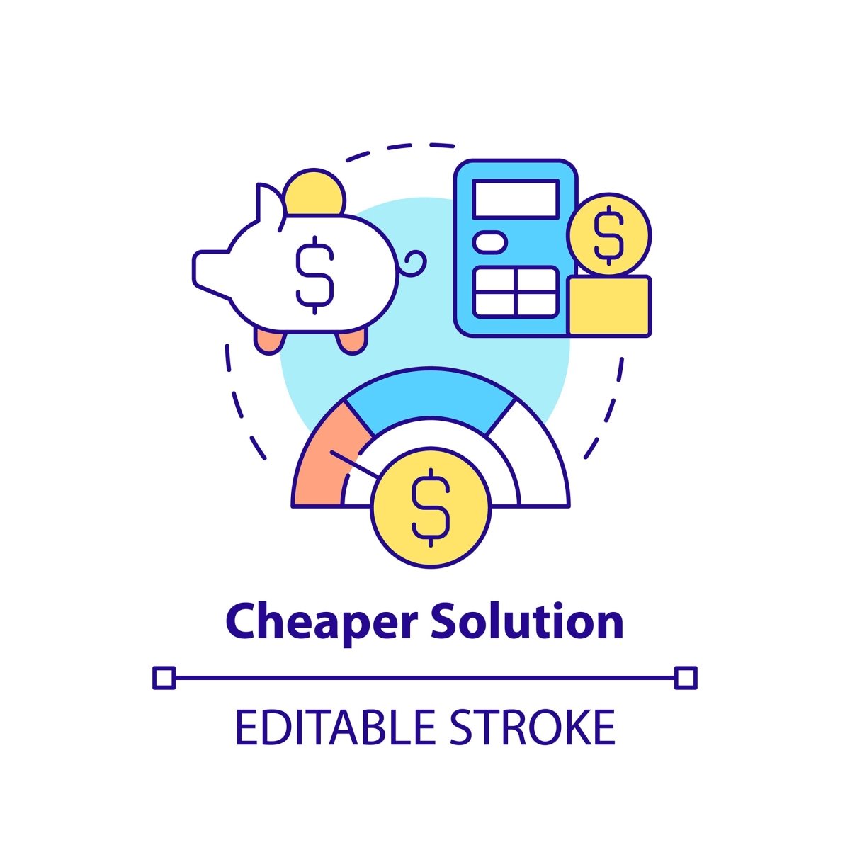 Mobility as service concept icons bundle