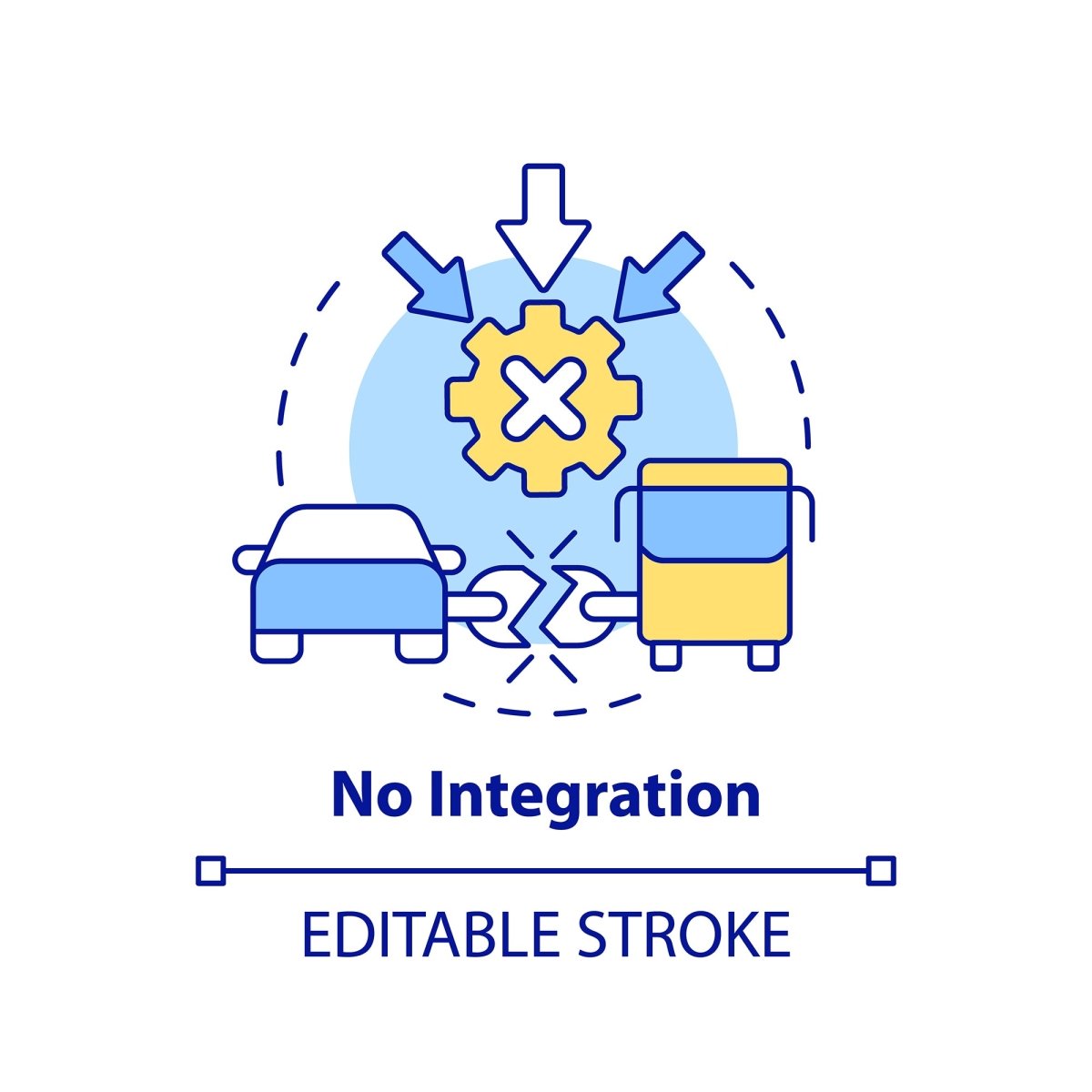 Mobility as service concept icons bundle