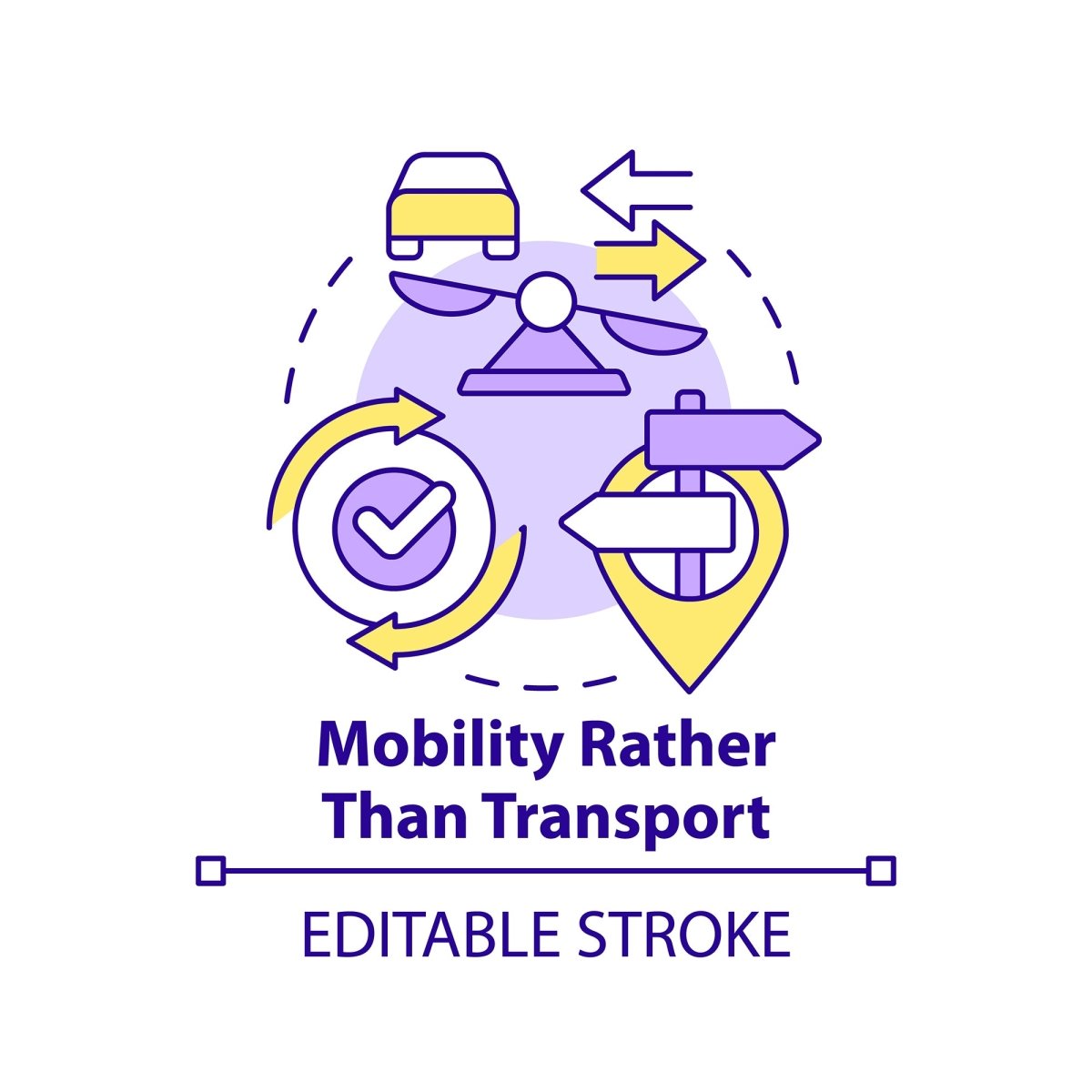 Mobility as service concept icons bundle