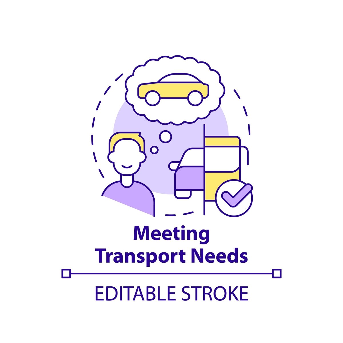 Mobility as service concept icons bundle