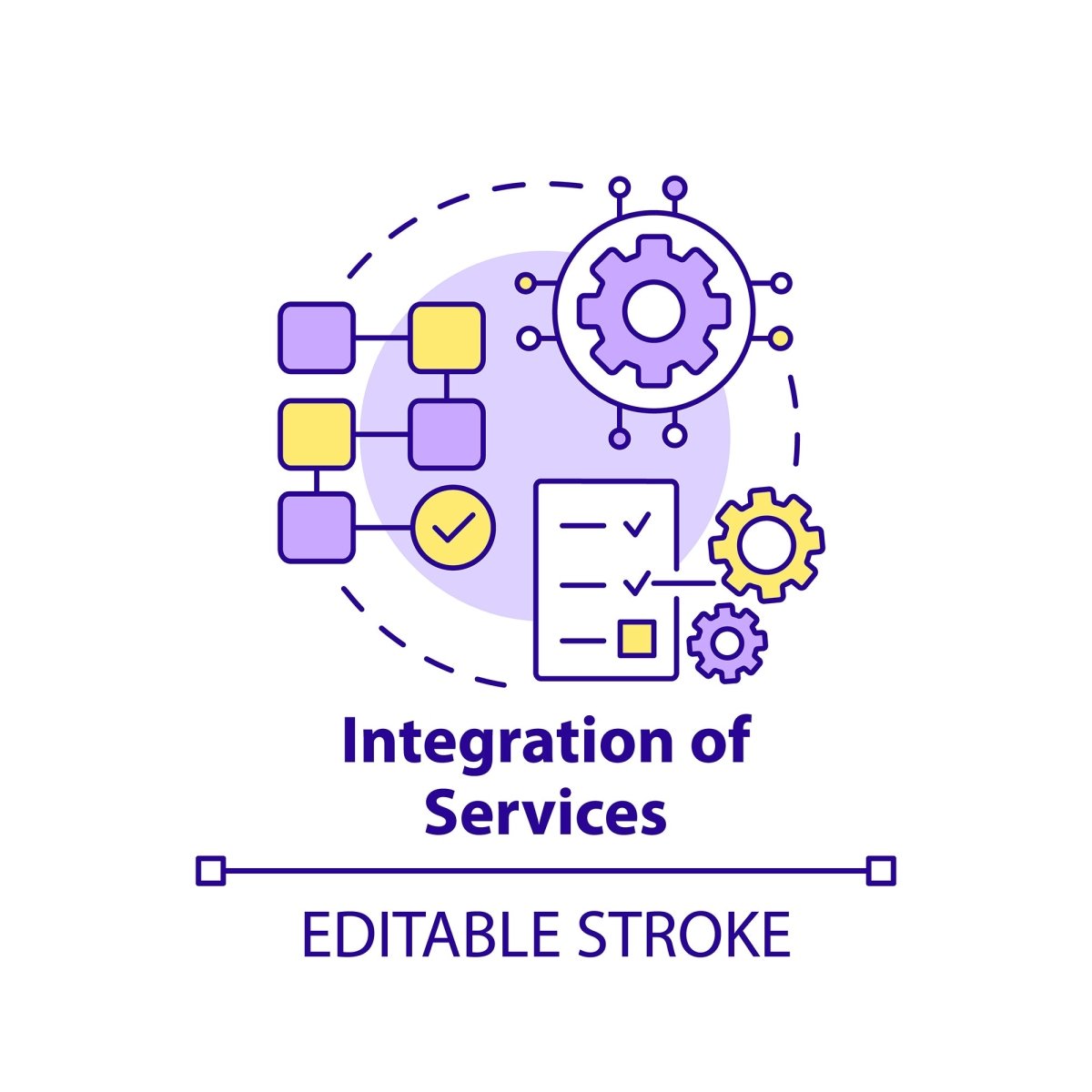 Mobility as service concept icons bundle