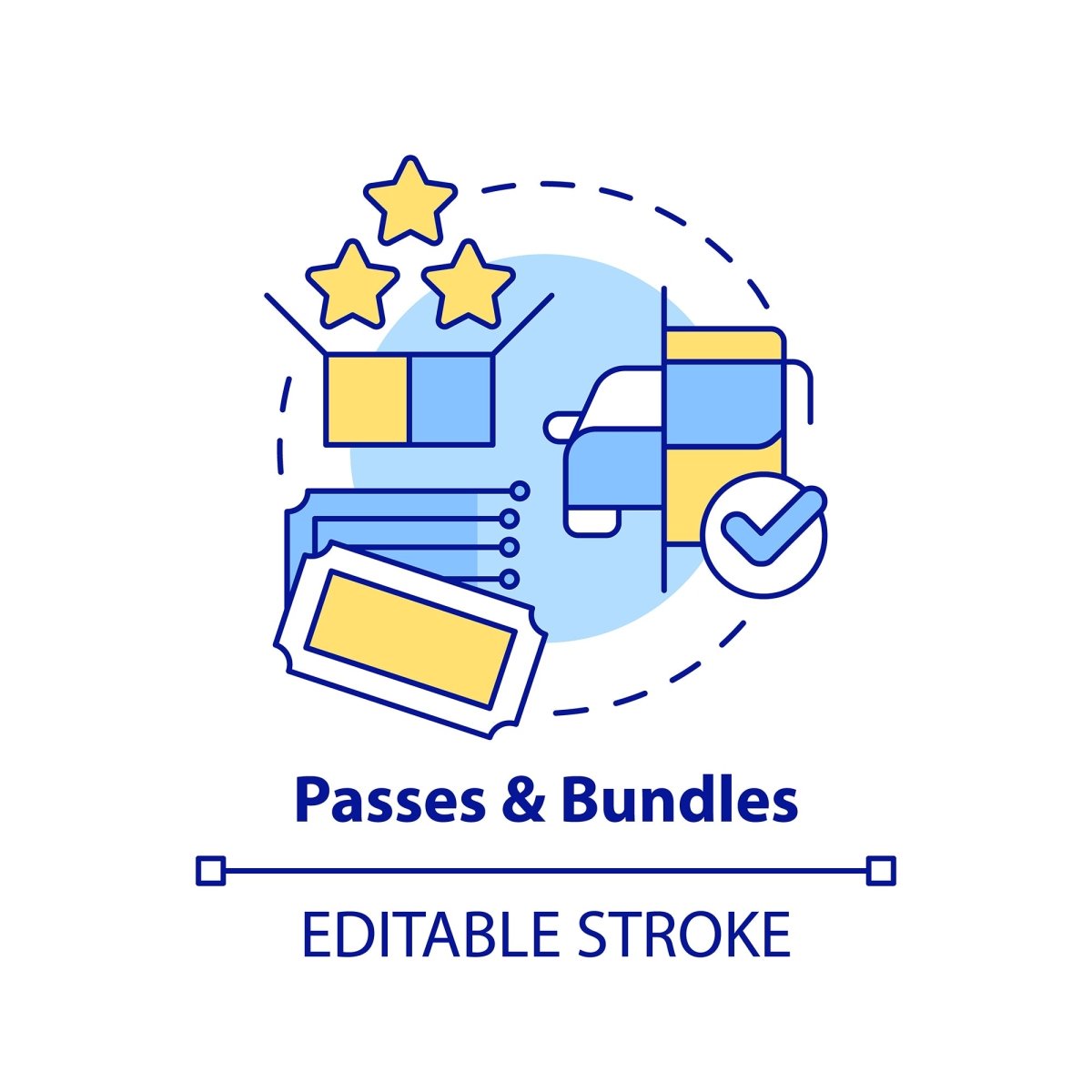 Mobility as service concept icons bundle