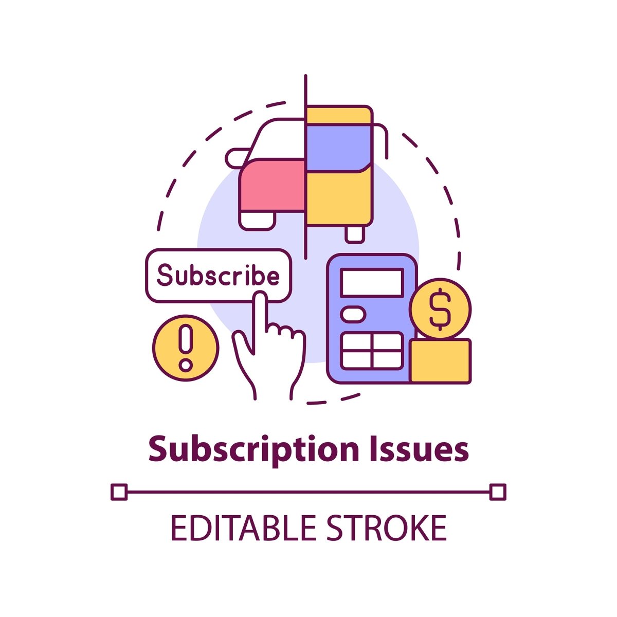 Mobility as service concept icons bundle