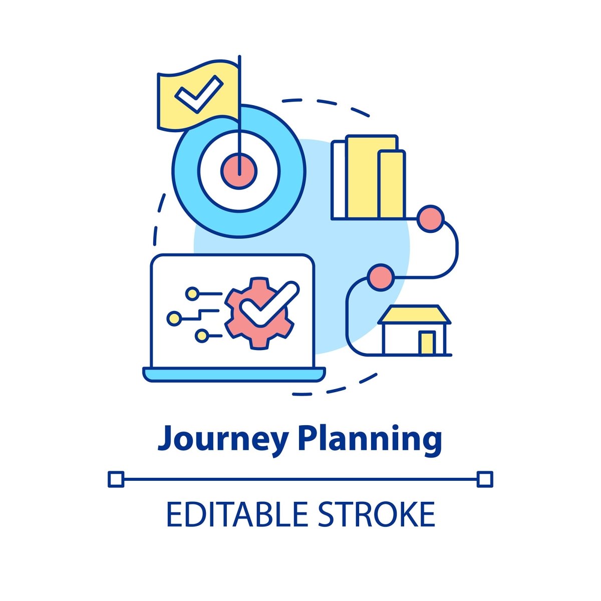 Mobility as service concept icons bundle