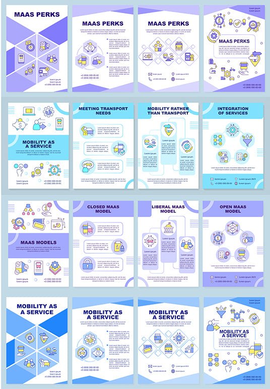 Mobility service brochure template set