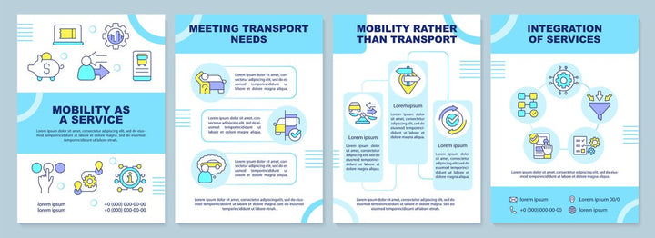 Mobility service brochure template set