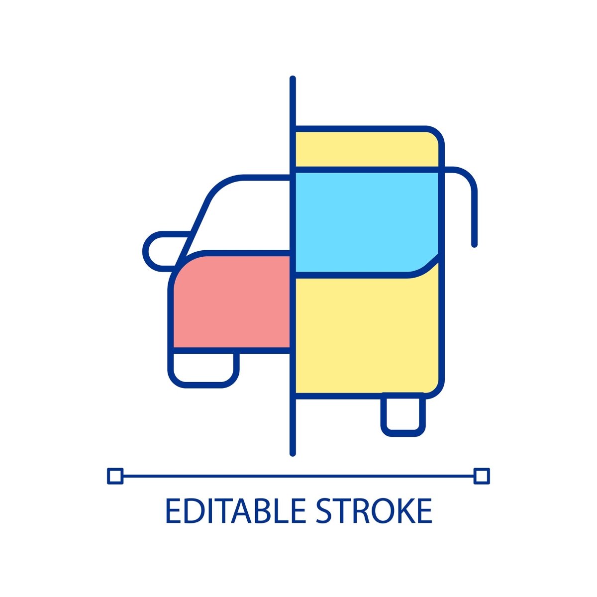 Mobility services RGB color icons set
