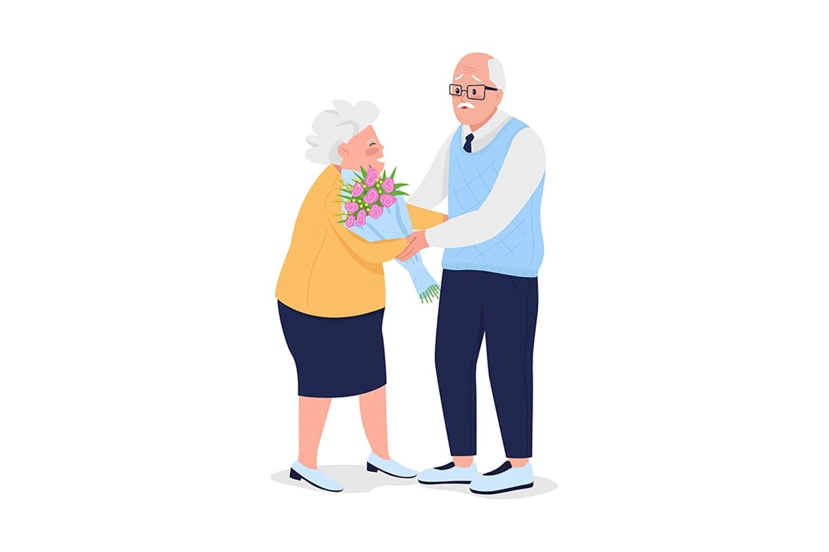Mom expressing color vector characters set