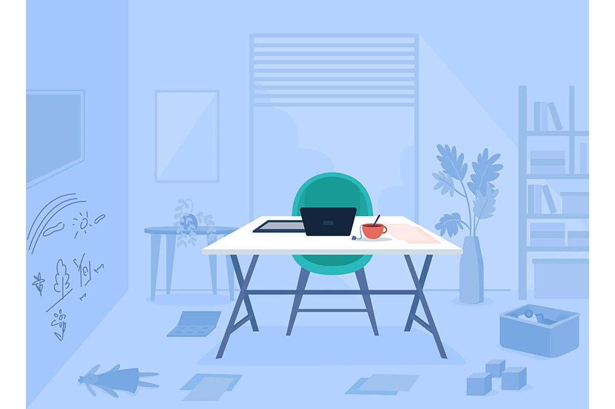 Monochrome bathroom flat color vector illustration set