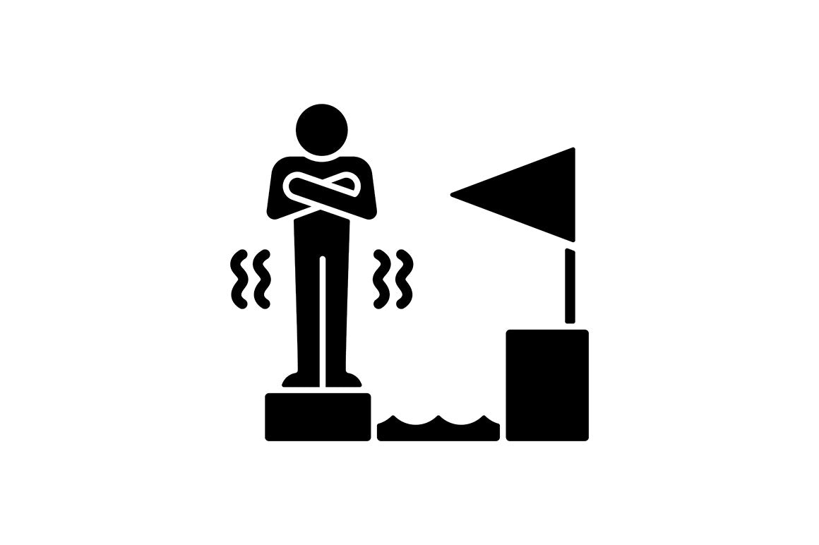 Motivation black glyph icons set on white space