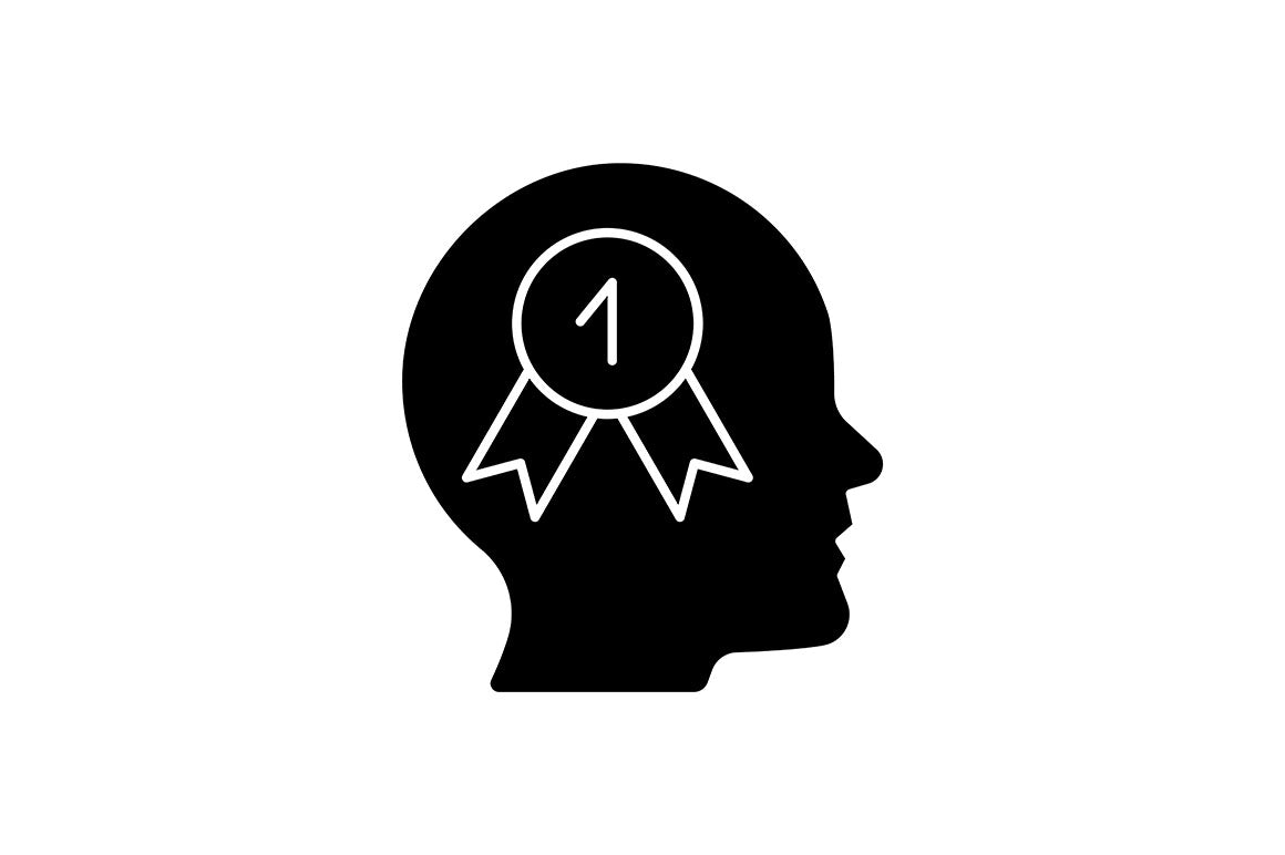 Motivation black glyph icons set on white space
