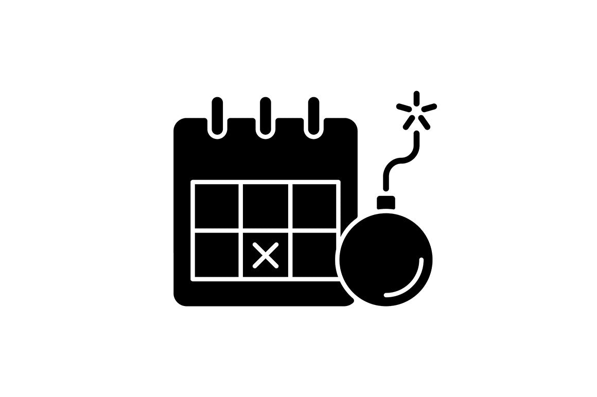 Motivation black glyph icons set on white space