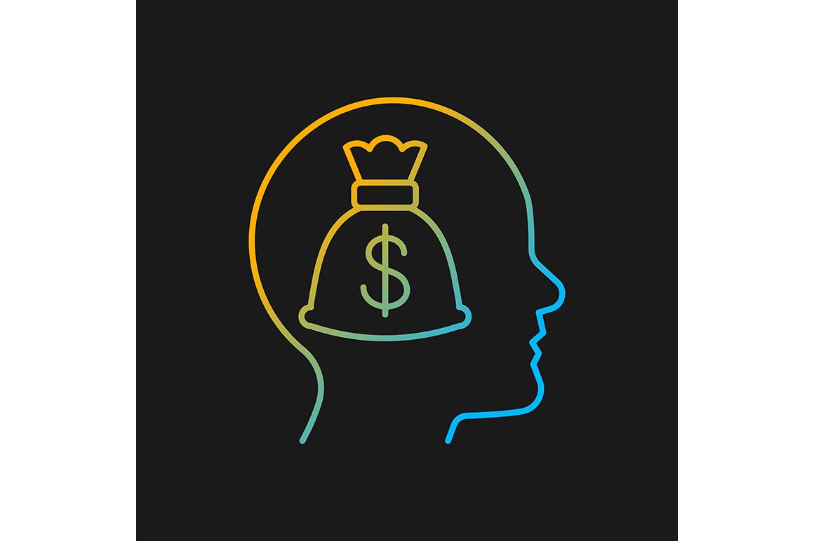 Motivation gradient icons set for dark and light mode