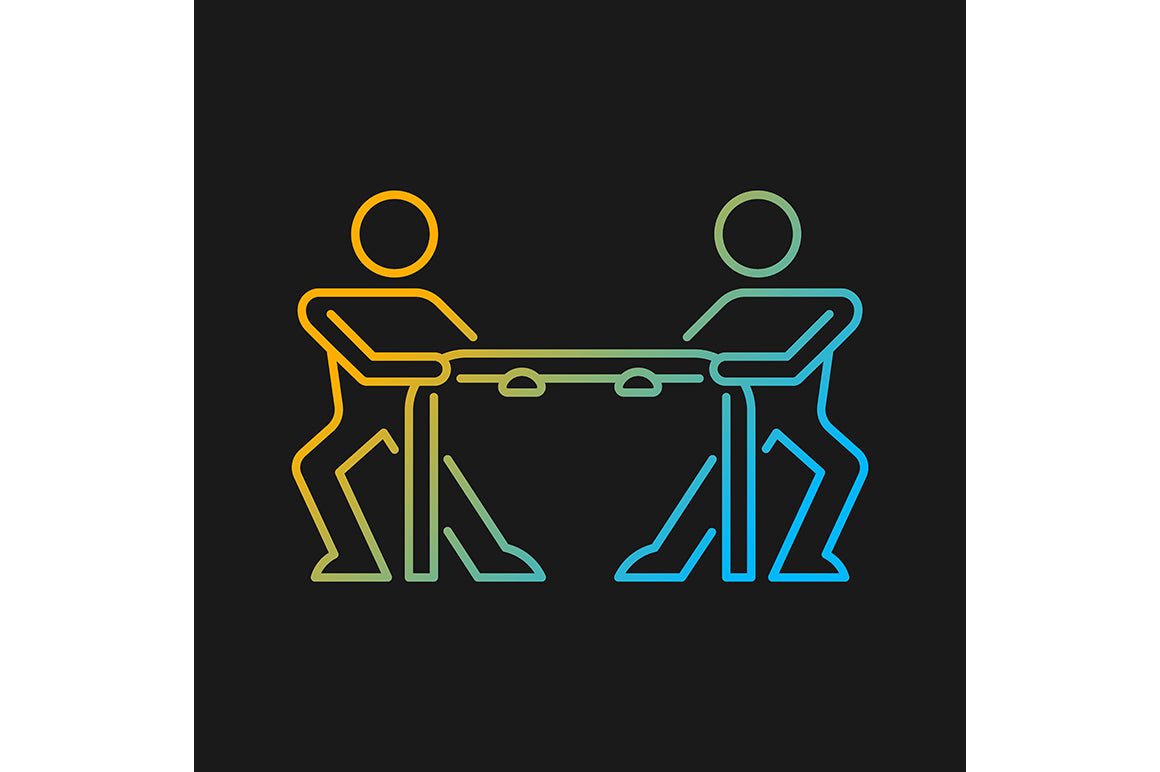 Motivation gradient icons set for dark and light mode