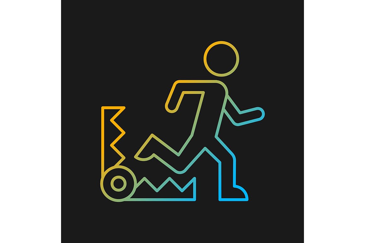 Motivation gradient icons set for dark and light mode