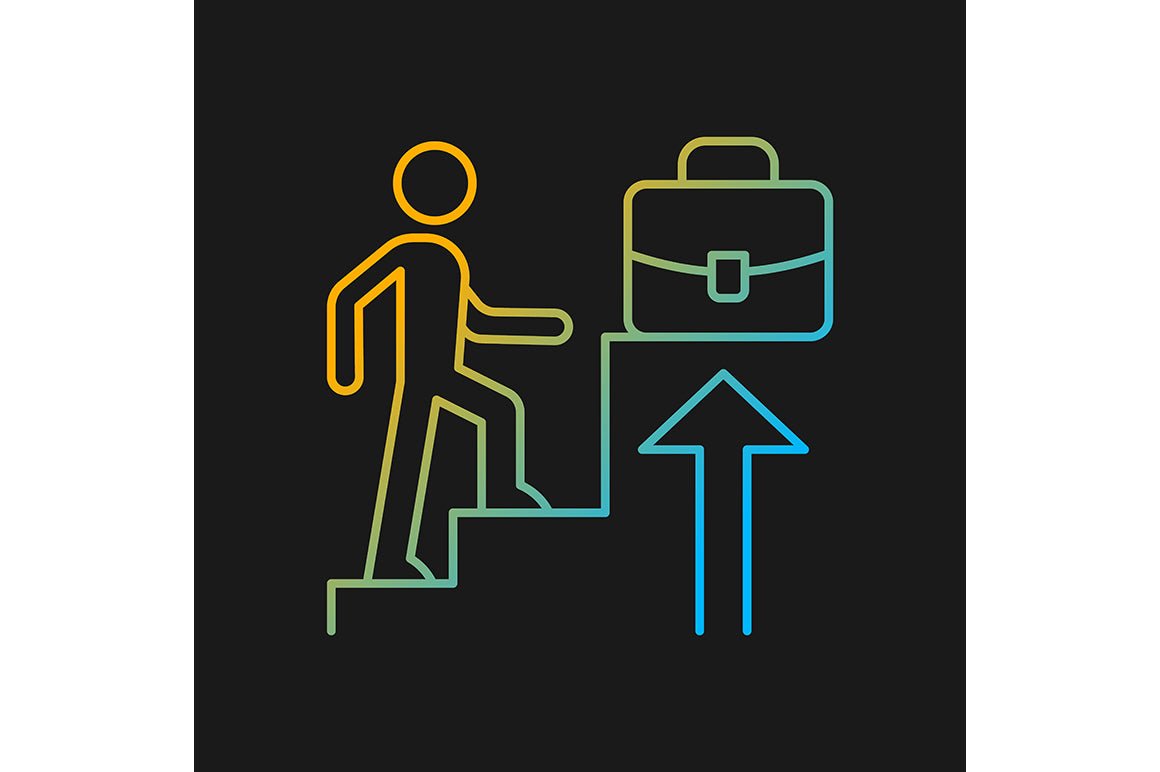 Motivation gradient icons set for dark and light mode
