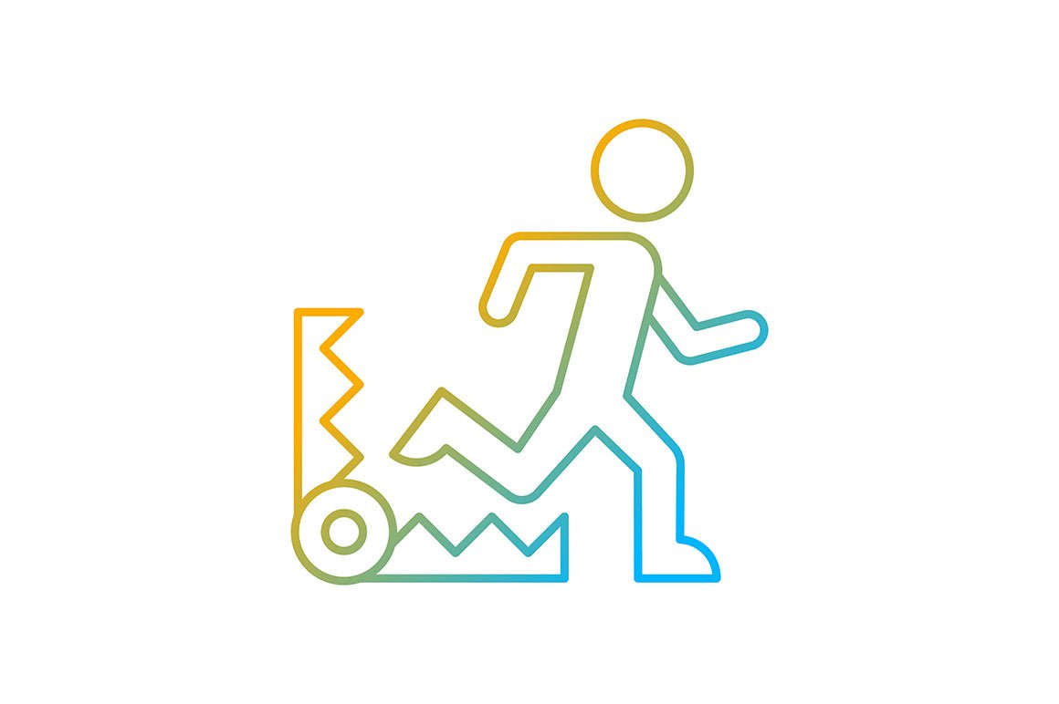 Motivation gradient icons set for dark and light mode