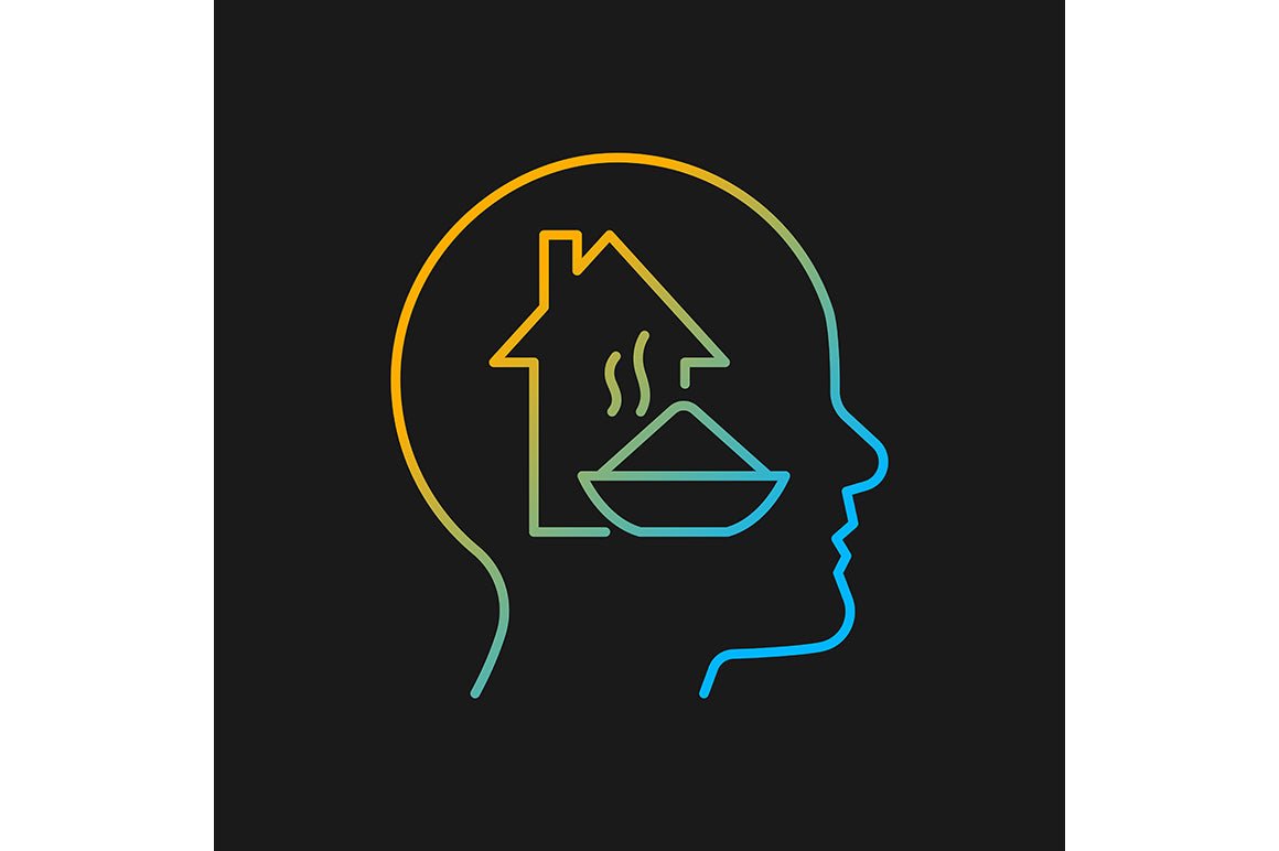 Motivation gradient icons set for dark and light mode