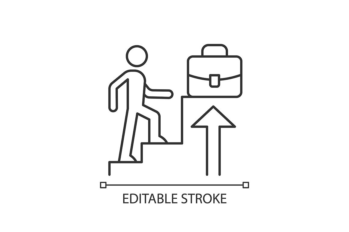 Motivation linear icons set for dark and light mode. Editable Stroke