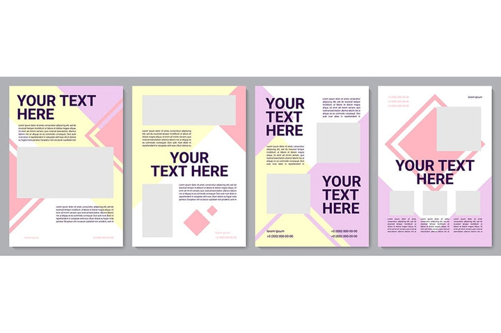 Multicolor creative brochure template bundle