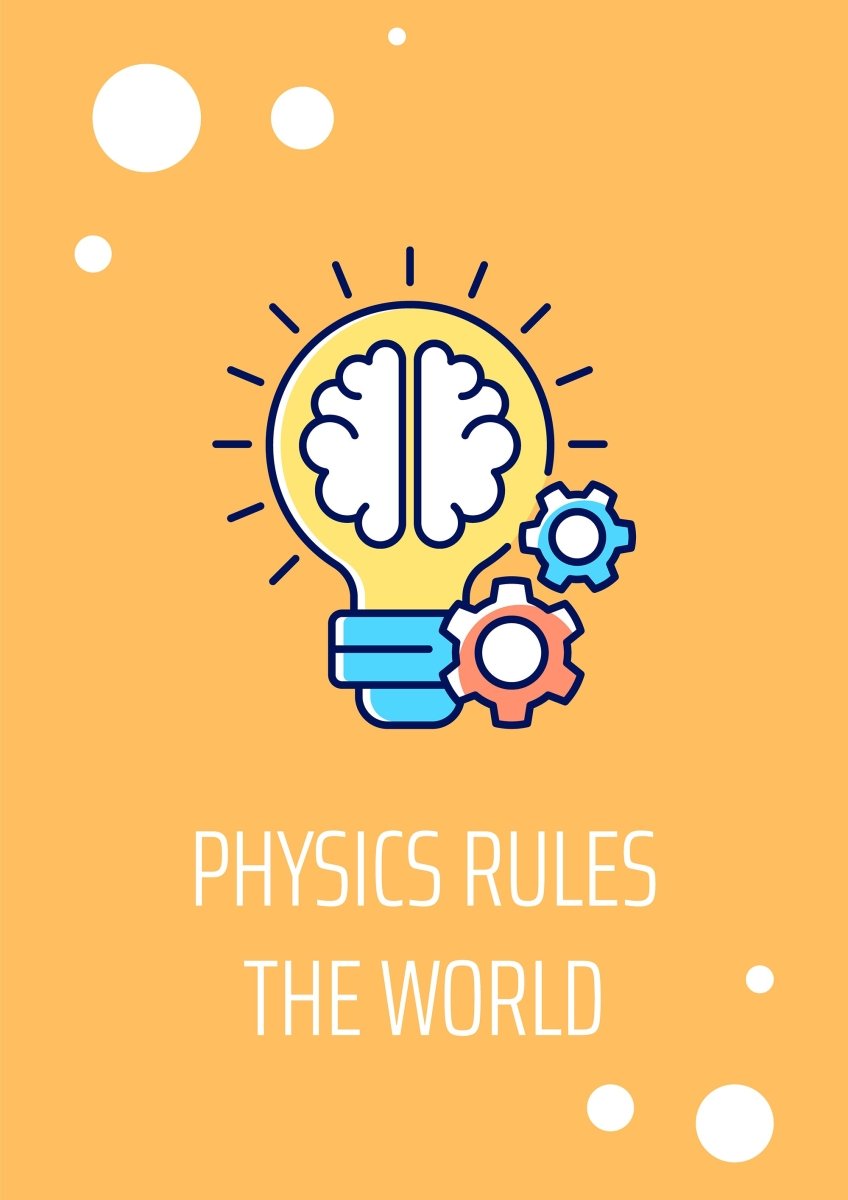 National science day celebration greeting card with color icon element set