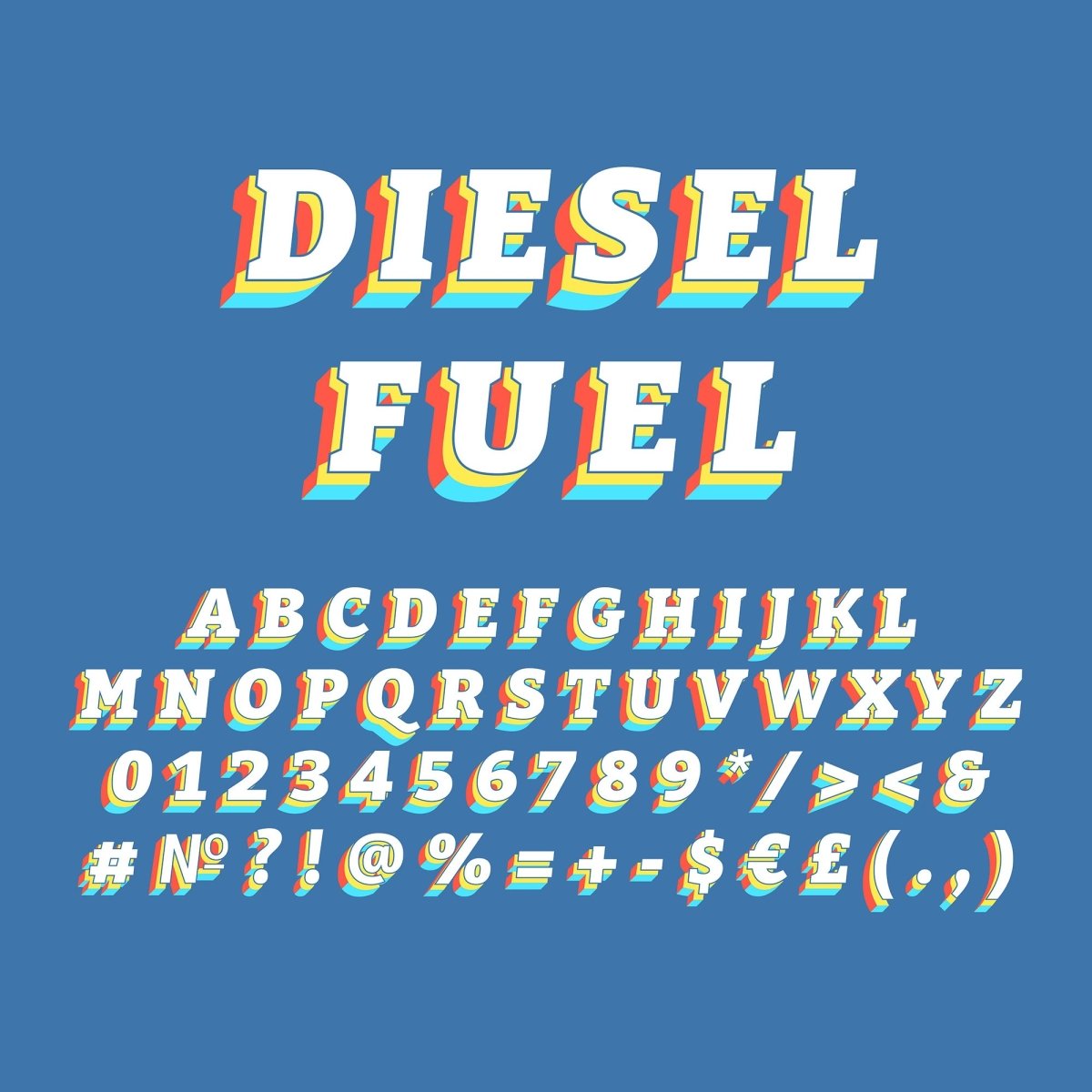 Neon light fonts bundle