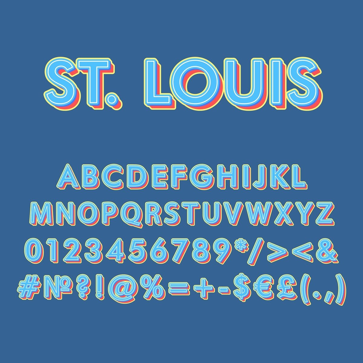 Neon light fonts bundle