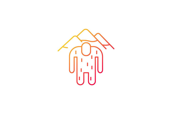 Nepal cultural heritage gradient icons set