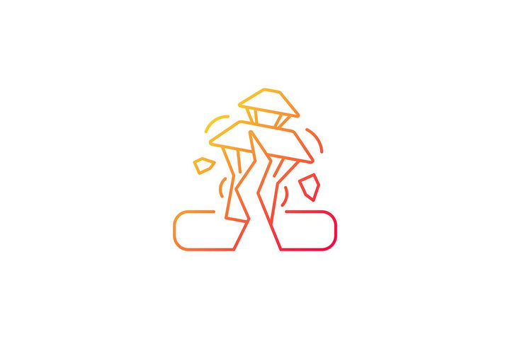 Nepal cultural heritage gradient icons set