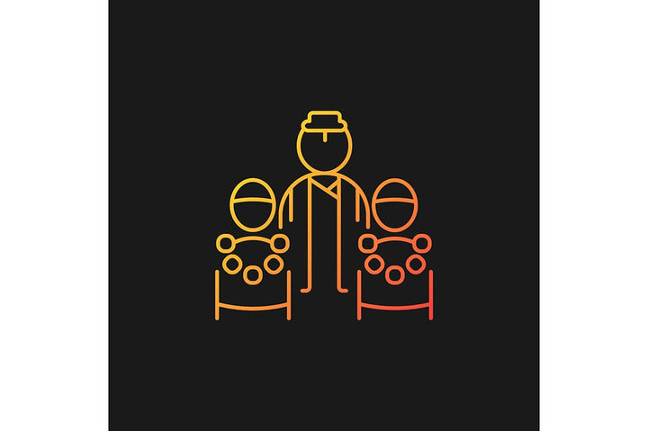 Nepal cultural heritage gradient icons set