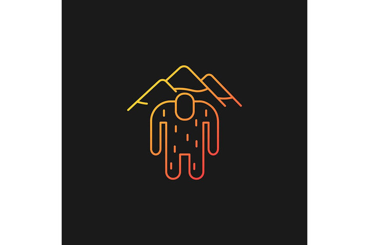 Nepal cultural heritage gradient icons set