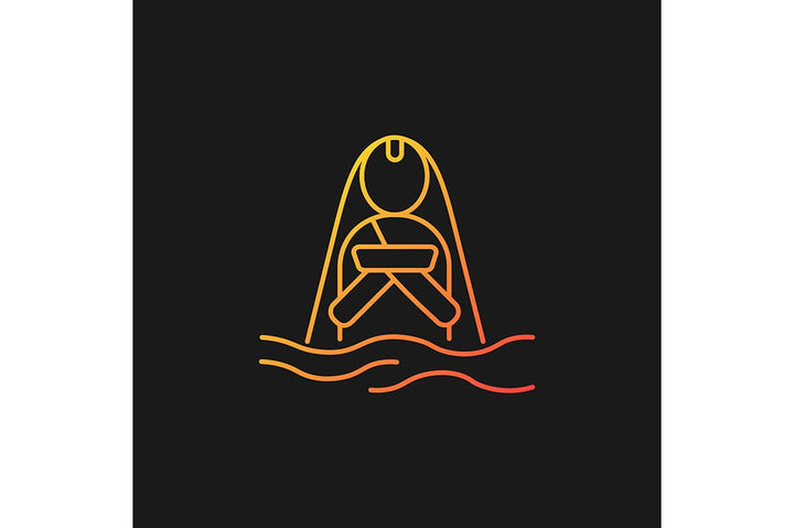 Nepal cultural heritage gradient icons set
