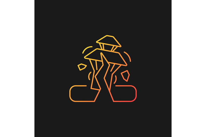 Nepal cultural heritage gradient icons set