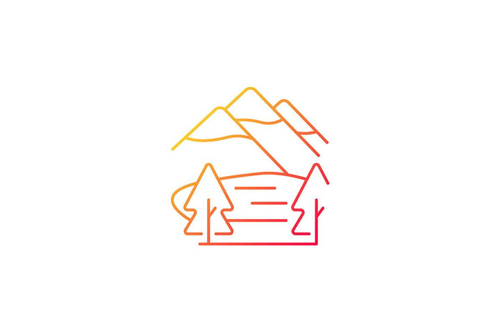 Nepal cultural heritage gradient icons set