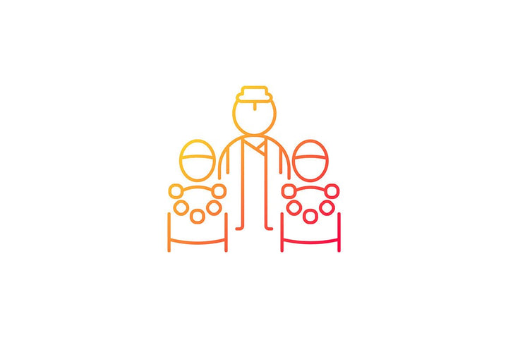 Nepal cultural heritage gradient icons set