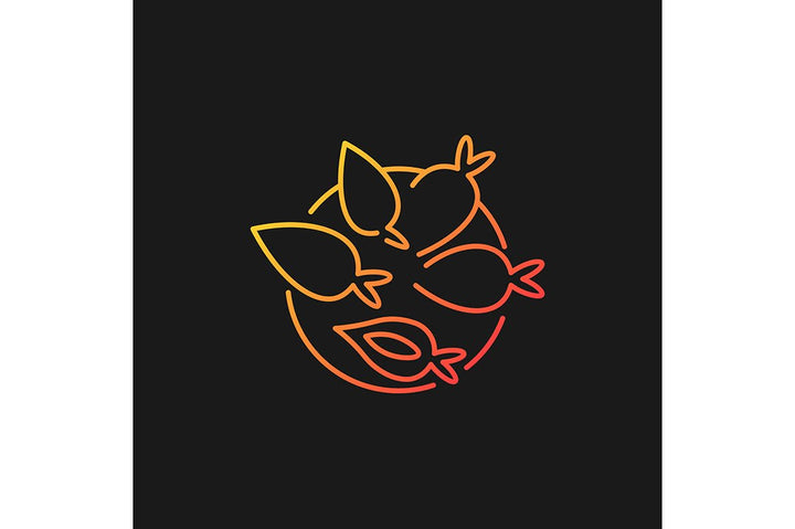 Nepal cultural heritage gradient icons set