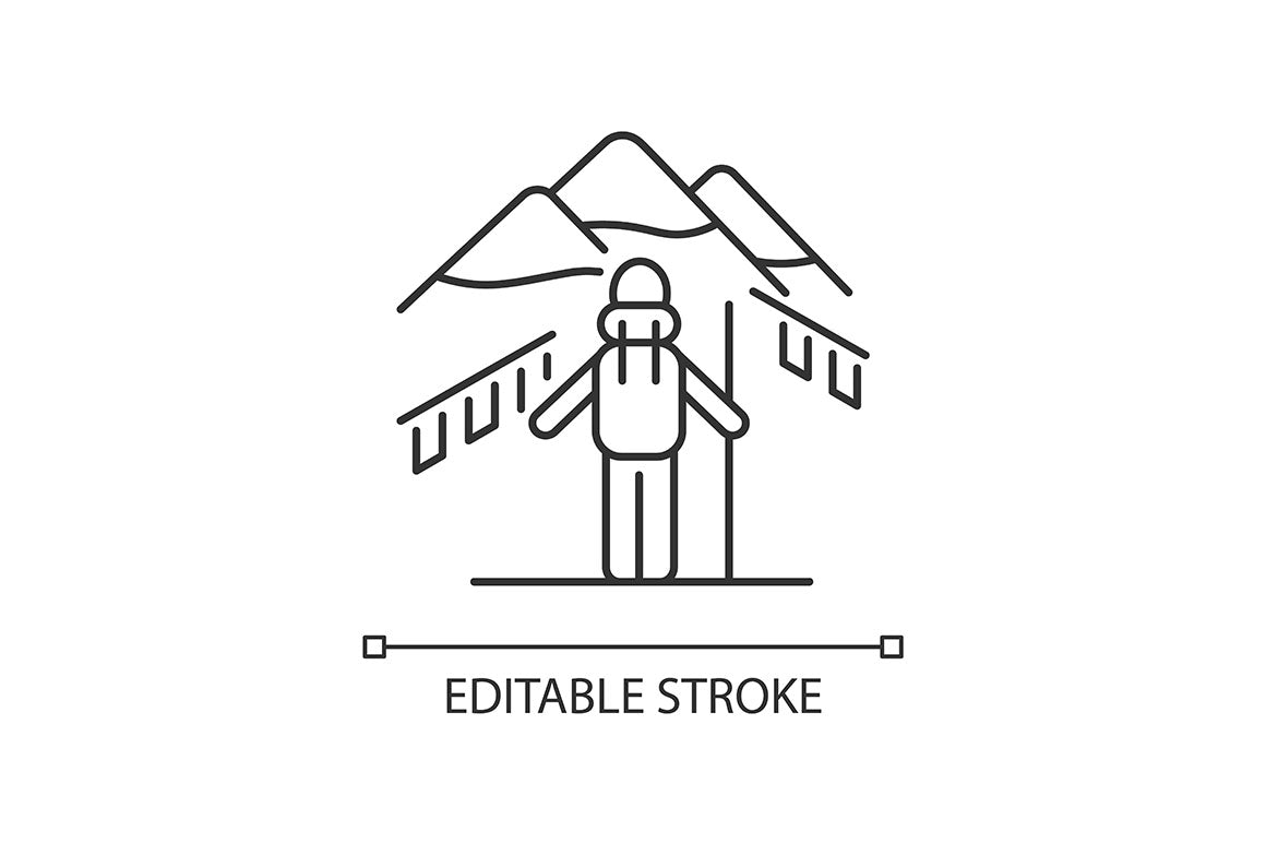 Nepal cultural heritage linear icons set for dark and light mode
